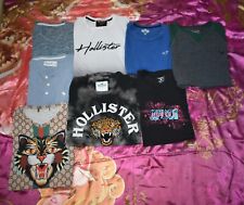 Lote de 8 camisetas masculinas Hollister American Eagle Abercrombie and Fitch Hurley médias comprar usado  Enviando para Brazil