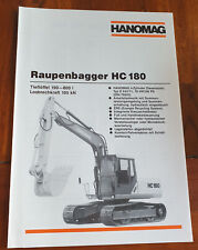 HANOMAG excavadora HC 180 1988 folleto máquina de construcción tractor segunda mano  Embacar hacia Argentina