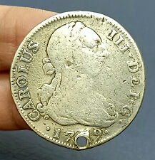 17x9 España 4 Reales Carolus III Madrid Agujero Moneda de Plata *C03, usado segunda mano  Embacar hacia Argentina