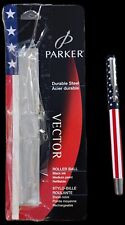 Pluma Parker Vector Rollerball Patriótica Bandera Americana 2001 Estrellas y Rayas Sin Tinta segunda mano  Embacar hacia Argentina