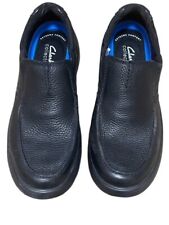 Clarks Men's Bradley Free Black Leather Slip-On Shoe Size 8 for sale  Shipping to South Africa