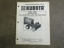 Used, Kubota G2500 G2505 G 2500 2505 Snow Blower owners & parts & maintenance manual for sale  New Castle