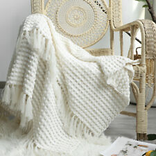 Cobertor de malha quente borla xale chenille franja arremesso cama sofá capas, usado comprar usado  Enviando para Brazil