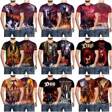 Camisetas femininas/homens de manga curta moda casual estampada 3D banda de rock DIO comprar usado  Enviando para Brazil