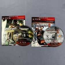 Paquete Doble Uncharted 1 & 2 Greatest Hits Sony PlayStation 3 PS3 solo disco, usado segunda mano  Embacar hacia Argentina