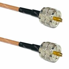 Lote de cable coaxial RF USA-CA PL259 UHF macho a PL259 UHF macho coaxial RF cola de cerdo EE. UU. segunda mano  Embacar hacia Argentina