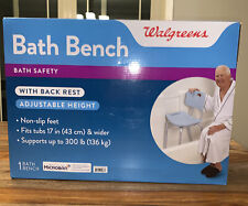 Cadeira de segurança Walgreens banho chuveiro banco assento com encosto ajustável comprar usado  Enviando para Brazil