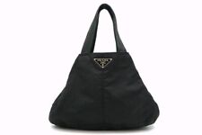 Bolsa de mão de ombro PRADA tote triangular logotipo placa Tessuto nylon preta 8245h, usado comprar usado  Enviando para Brazil