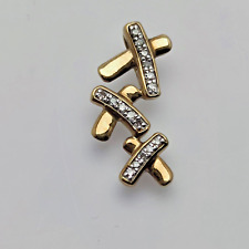 9ct Yellow Gold Pendant Cross Shaped Diamonds - Round Natural Diamonds for sale  Shipping to South Africa