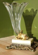 Vaso raro antigo francês de cristal bacará corneta com mármore e bronze dourado 19C comprar usado  Enviando para Brazil