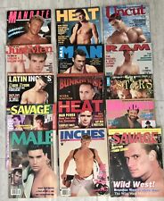 Lote vintage masculino de 15 revistas de interesse gay anos 1970–80–90, usado comprar usado  Enviando para Brazil