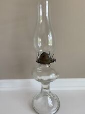 Antique Clear Glass Pedestal Oil Lamp With Eagle Flip Cap 18” d'occasion  Expédié en Belgium
