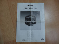 NIKON Nikkor 50mm f1.4 AI-S (manual - notice ) segunda mano  Embacar hacia Argentina