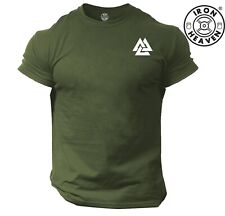Camiseta Valknut Pequeña Gimnasio Ropa Culturismo Entrenamiento Entrenamiento Vikingos MMA Top, usado segunda mano  Embacar hacia Argentina