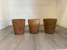 Used, 3 Vintage Terracotta Pots 10cm X 10cm X 12cm G171 for sale  Shipping to South Africa