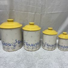 Conjunto de 4 vasilhas retrô Grannycore Cottagecore anos 1980 fita azul ganso fazenda comprar usado  Enviando para Brazil
