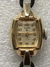 Rzadki antyczny zegarek damski ELGIN 662 17j działający 10K.R.G.P ramka na sprzedaż  PL