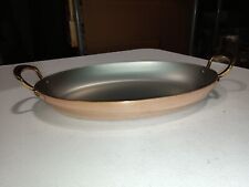 Used, Mauviel M'150 B 1.5mm Copper Oval Pan With Brass Handles, 11.8-In for sale  Shipping to South Africa