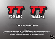 YAMAHA 1980 TT250 FUEL GAS TANK DECALS LIKE NOS for sale  Shipping to South Africa