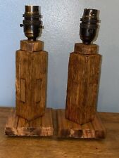 A Pair Of Vintage Wooden bedside Lamps Converted From A Table Leg for sale  Shipping to South Africa