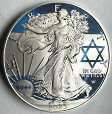 Usado, Moneda de dólar de plata de edición limitada I Stand With Israel American Silver Eagle de 1 oz .999 segunda mano  Embacar hacia Mexico