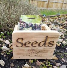Seed Storage Box, Reclaimed Wood, Rustic Garden Gift, Unique Recycled Organiser for sale  Shipping to South Africa