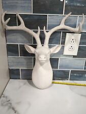 Large White Faux Deer Head - 21 Inch Faux Taxidermy Animal Head Wall Decor - Han for sale  Shipping to South Africa
