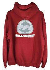 RARE VINTAGE 1990’s BILLABONG Men’s Red Hoodie Sweatshirt Size L Big Logo for sale  Shipping to South Africa