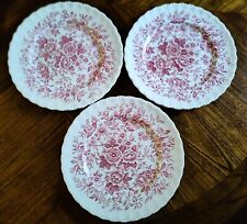 Vtg Set of 3 Grindley England "Printemps" Pink & White Floral 10" Dinner Plates for sale  Shipping to South Africa