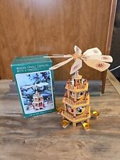 Vtg Christmas Pyramid 3 Tier Wooden Nativity Carousel Windmill German Style 12" for sale  Shipping to South Africa