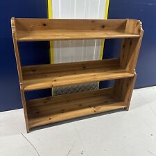 Backless Pine Freestanding Shelving Unit 3 Shelf Solid Bookshelf Farmhouse, used for sale  Shipping to South Africa