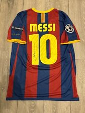 Camiseta firmada por Lionel Messi Barcelona 2011 Liga de Campeones con certificado de autenticidad, usado segunda mano  Embacar hacia Argentina