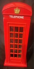 Cabina telefónica roja de colección banco de monedas teléfono de metal 6" Inglaterra Reino Unido  segunda mano  Embacar hacia Argentina