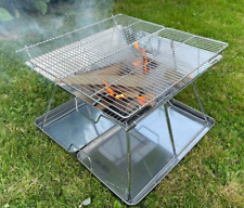 Folding Barbeque,  Camping Fire Pit, Stainless Steel, Campervan Suitcase BBQ for sale  Shipping to South Africa