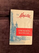 Metropolitan owners manual for sale  SHREWSBURY