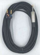 Cabo de alto-falante 25 pés 1/4" TS para plugue banana duplo Pro baixo ruído 16 GA 16 AWG NOS comprar usado  Enviando para Brazil