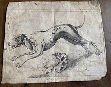 Gravure ancienne chien d'occasion  Nevers