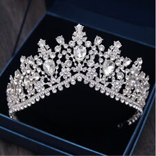 Coroa tiara de formatura rainha noiva princesa casamento cristal gotejamento adulto grande 7 cm de altura comprar usado  Enviando para Brazil