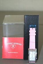 Usado, Relógio de viagem Swiss Legend movimento suíço grande número rosa branco tempo duplo comprar usado  Enviando para Brazil