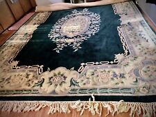 Vintage 1970s  Hand Tufted Wool Chinese Art Wool Area Rug 8x10 for sale  Shipping to South Africa