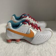 Nike Shox 309711-180 rosa laranja branco turquesa tamanho 5,5Y comprar usado  Enviando para Brazil