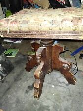 Vintage Tonk Piano Organ Vanity Stool Adjustable Swivel Wood & Cast Iron for sale  Shipping to South Africa