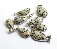 Venda por atacado lote joias natural pantera jaspe gemstone 925 prata chapeado pingentes, usado comprar usado  Enviando para Brazil