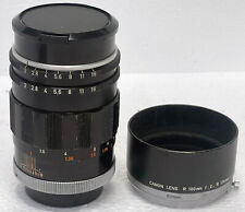 Canon Super-Canomatic Lens R 100mm f/2 W/Hood, used for sale  Shipping to South Africa