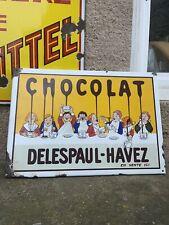 Plaque émaillée chocolat d'occasion  Fougerolles