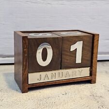 Calendario de madera hecho a mano escritorio de oficina decorativo mesa de escritorio regalo, usado segunda mano  Embacar hacia Argentina