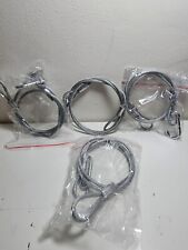 4X Stainless Steel Cable  Vinyl Coated Wire Rope Lanyard Lock Security 31" for sale  Shipping to South Africa