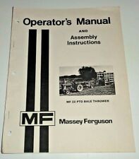 Massey Ferguson MF 22 PTO Bale Thrower Operators Owners Maintenance Manual 11/77 for sale  Shipping to Canada