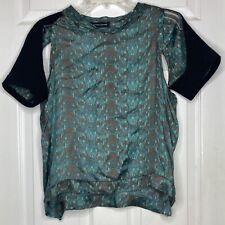 Blusa feminina ALEXANDRE HERCHCOVITCH verde preta manga aberta lã pequena comprar usado  Enviando para Brazil