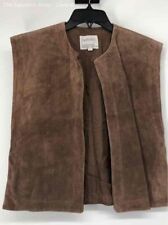 mens brown leather vest for sale  Detroit